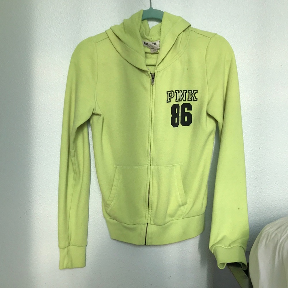 Neon yellow pink sweatshirt